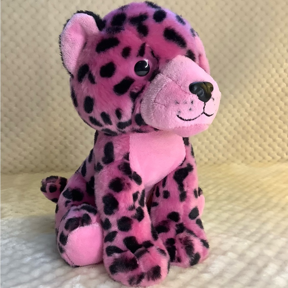 The Petting Zoo Hot Pink Plush Leopard Stuffed Animal Toy